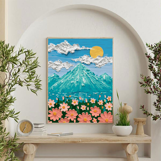 3D Flowering Mountain Field