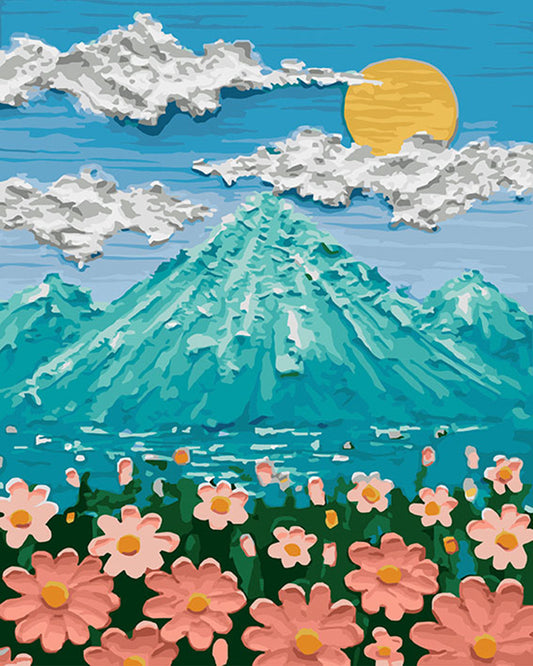 3D Flowering Mountain Field