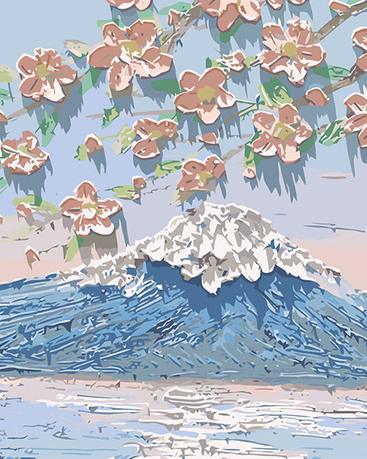 3D Mountain Lake Flowers