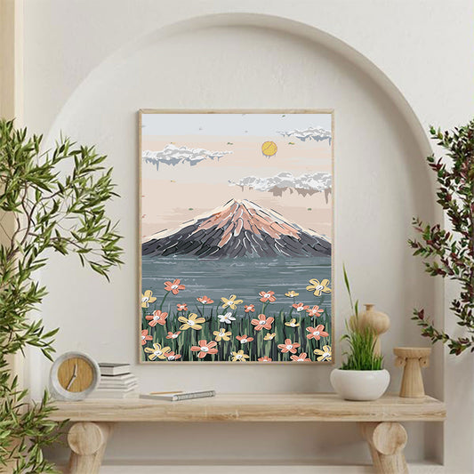 3D Sun Mountain Flowers