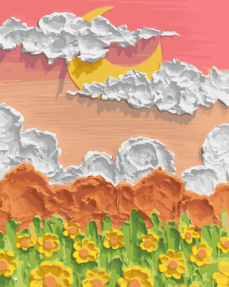 3D Sunflowers Field