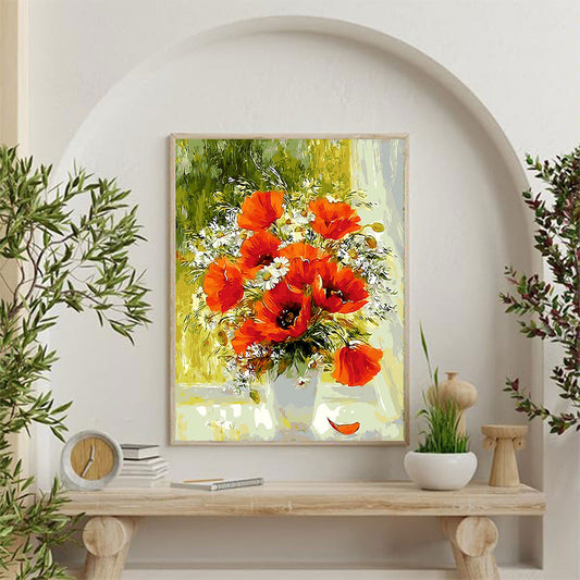 Orange Flowers In a Vase