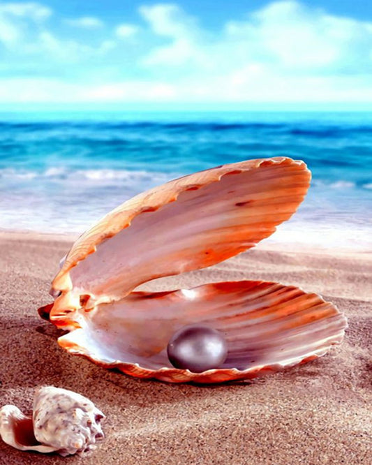 Pearls On The Beach - Diamond Painting