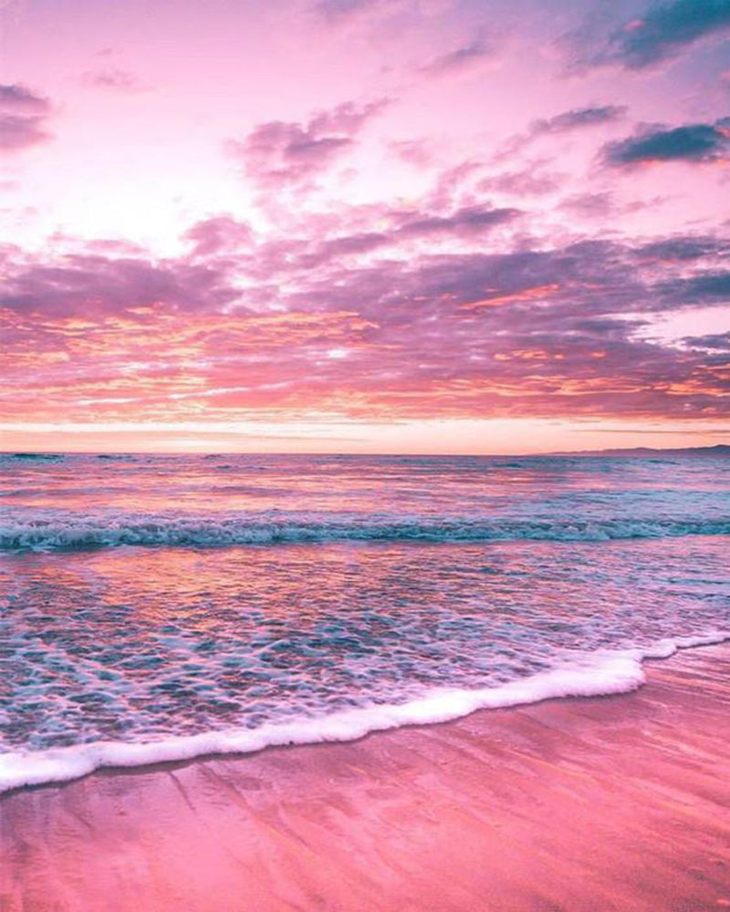 Pink Beach I - Diamond Painting