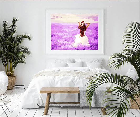 Girl in Lavender Field