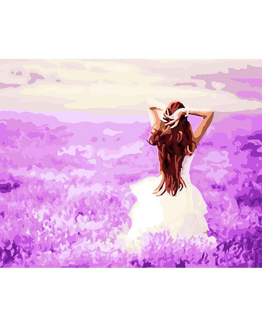 Girl in Lavender Field